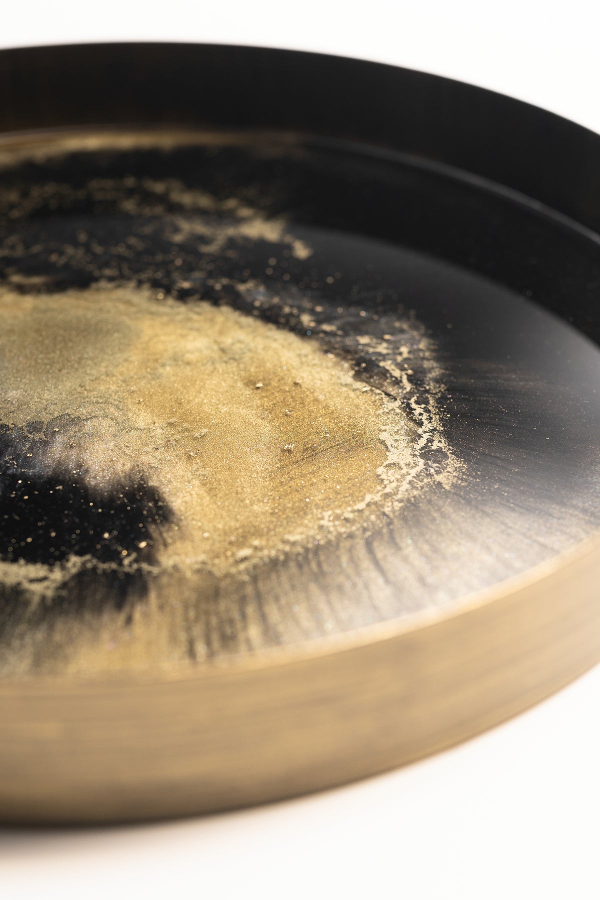 33Creations Resinart 樹脂藝術 | 托盤 | 金屬拉絲圓盤 黑金系列