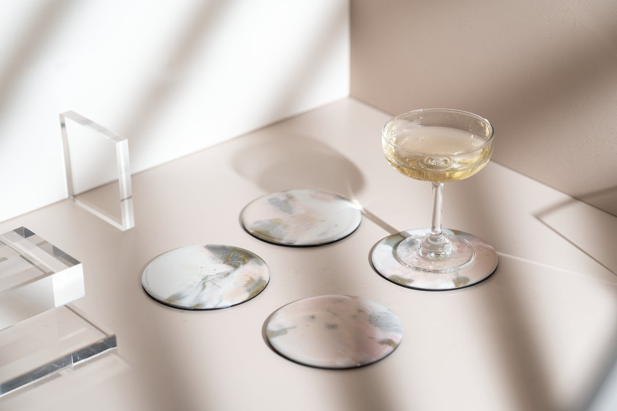 33Creations Resinart 樹脂藝術 | 杯墊 | 金屬圓杯墊 溫柔堅定系列